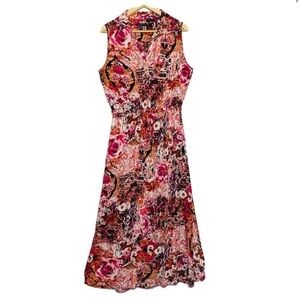 Ivanka trump floral maxi dress white red pink